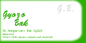 gyozo bak business card