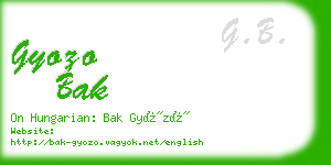 gyozo bak business card